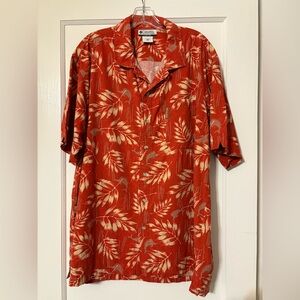 Columbia Sportswear Company Men’s BUTTON down Tropical orange shirt Size XXL